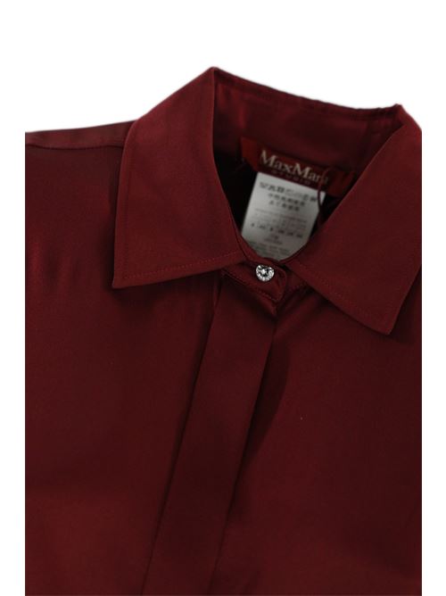 Camicia Baden in raso di seta rosso MAX MARA STUDIO | 2426116022600012